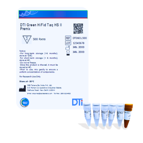 DTI Green HiFid Taq HS II Premix official product packaging